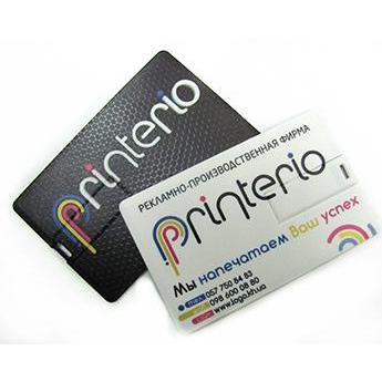 Флешка кредитная карта USB 2.0 с логотипом 16 Gb