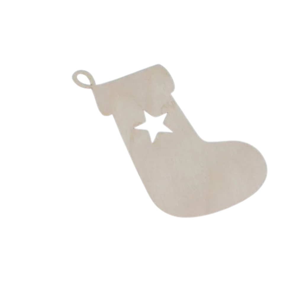 Деревянная новогодняя заготовка из фанеры для логотипа 9см