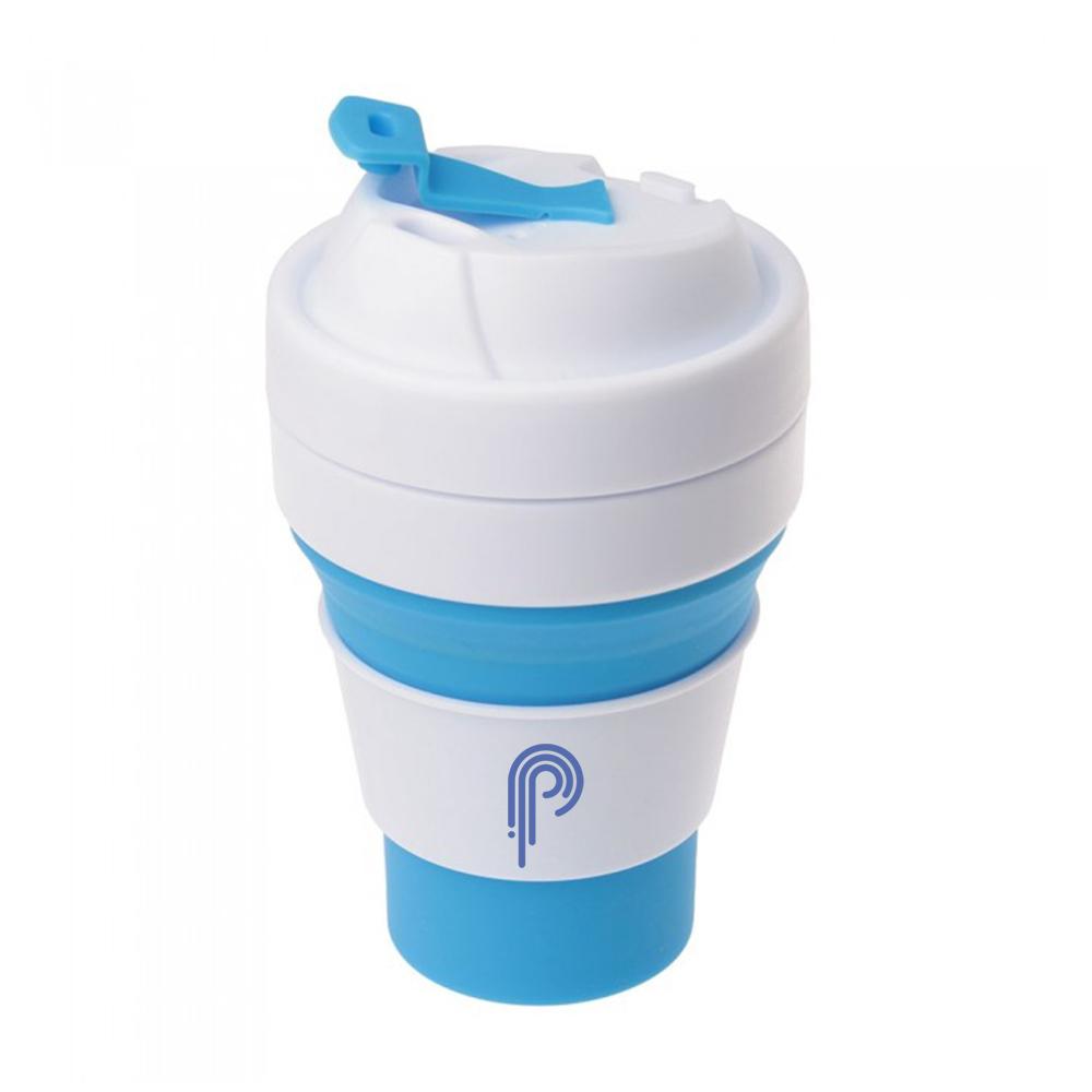 Складная силиконовая чашка с логотипом