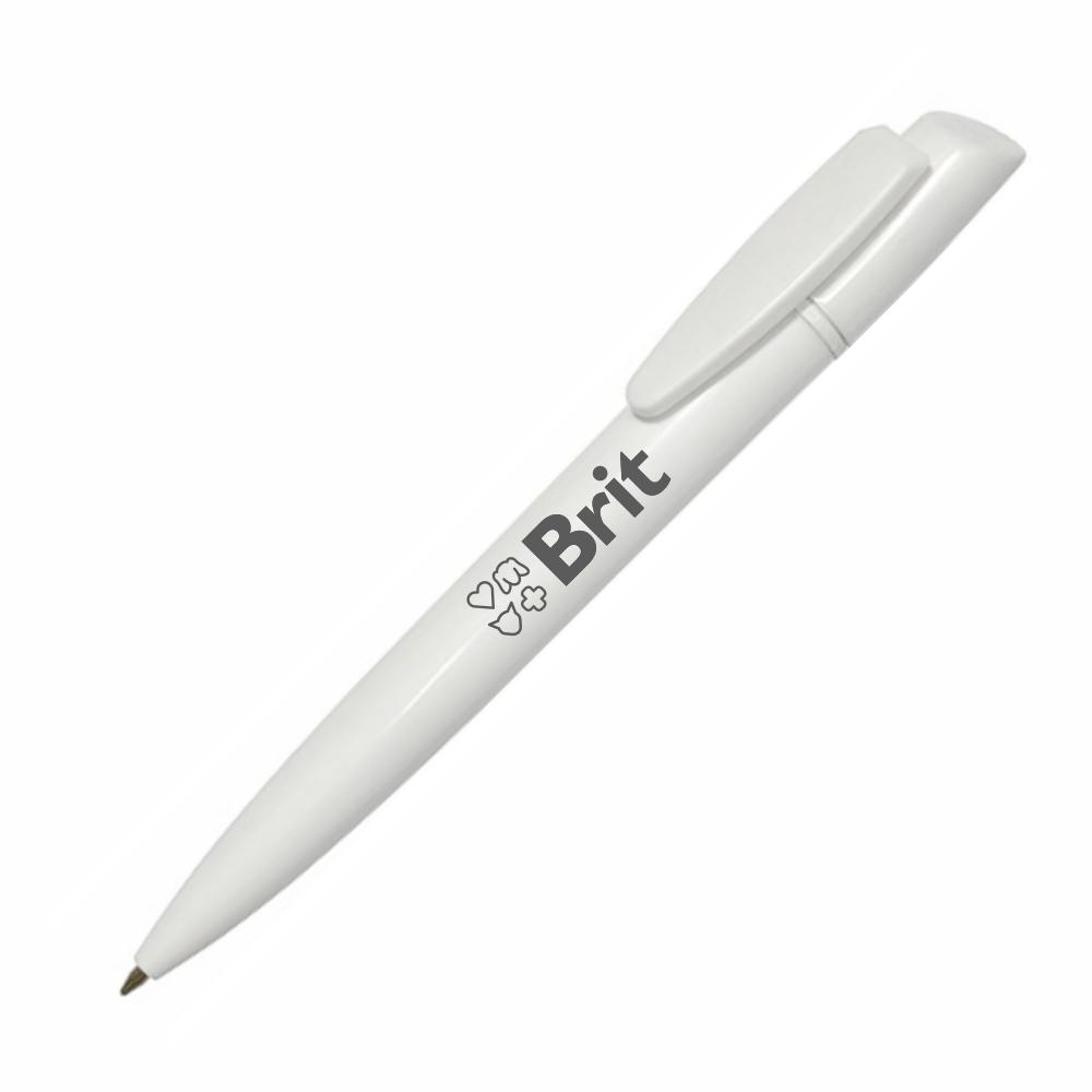 Ручка с логотипом с поворотным механизмом и цветным кольцом Арт: PR013