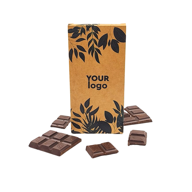 Шоколадна плитка з логотипом 47 г "Пенал" крафт