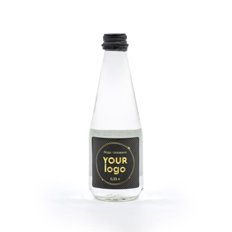 Вода мінеральна Закарпатська LUX у склі з друком логотипу 0.33 л