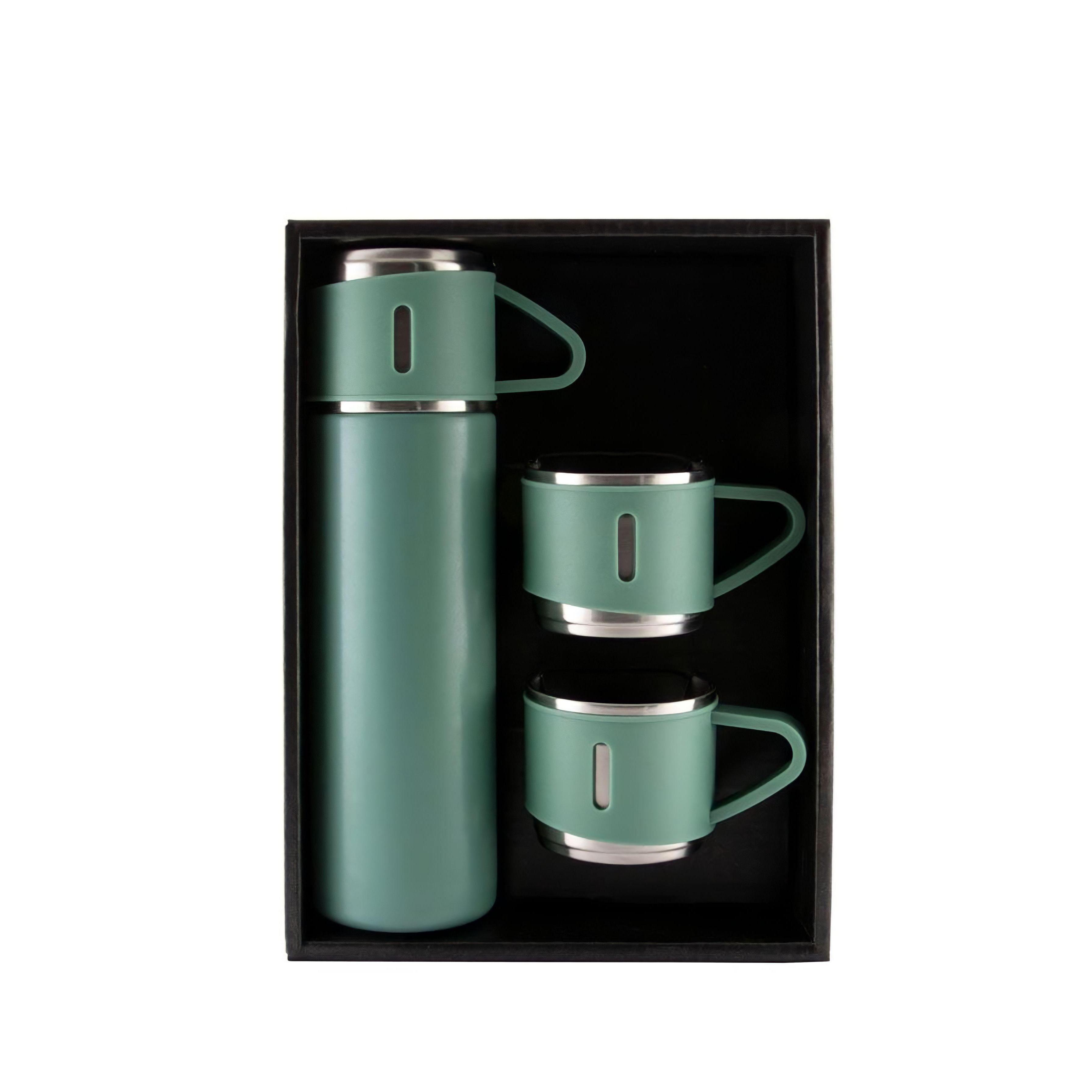 Набор термос с двумя чашками для печати вашего лого TEA SET 500ml