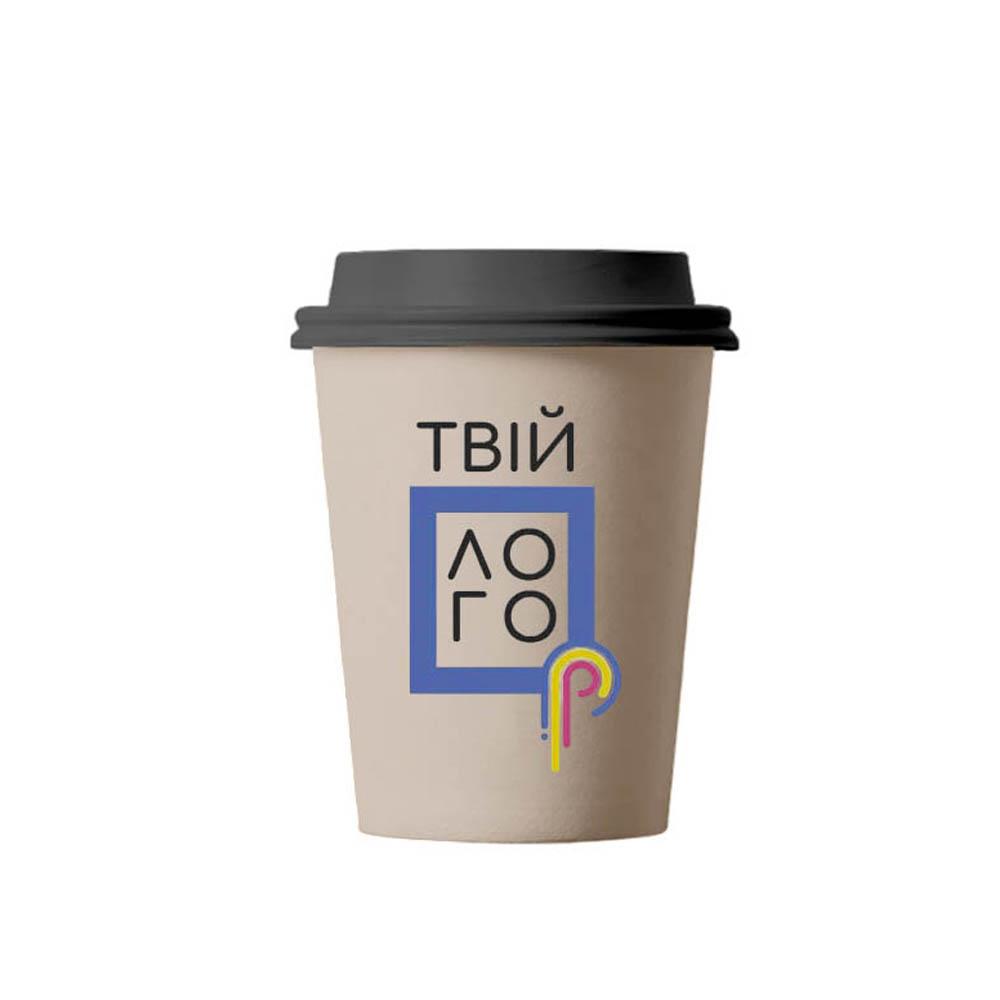 Бумажный стаканчик классический однослойный 175 мл с логотипом