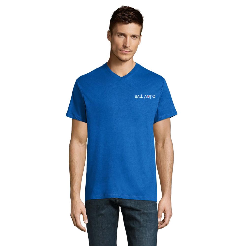 Футболка с логотипом мужская SOL'S Victory с v-образным вырезом