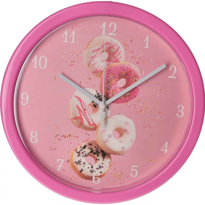 Настенные часы пластиковые Optima DONUT с вашим лого 25 см