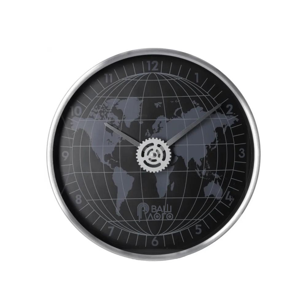 Настенные часы металлические Optima WORLD с вашим лого 30 см