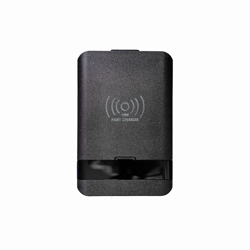 Беспроводное зарядное устройство Flow 15W с набором переходников USB/USB C с Вашим лого