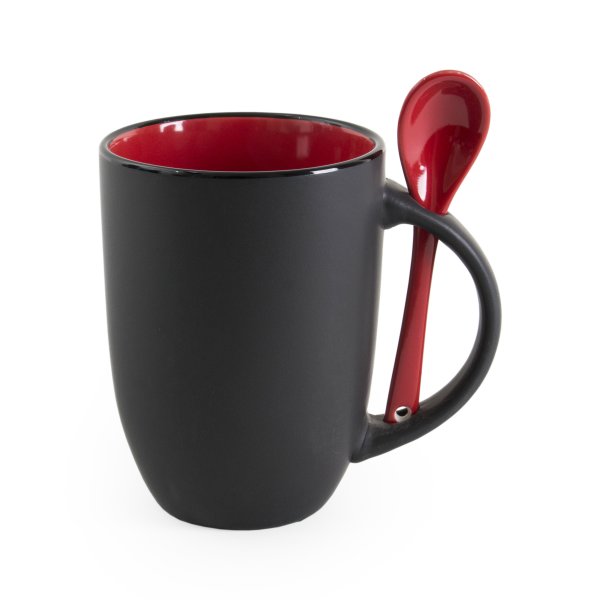 Черная чашка с логотипом 380 мл