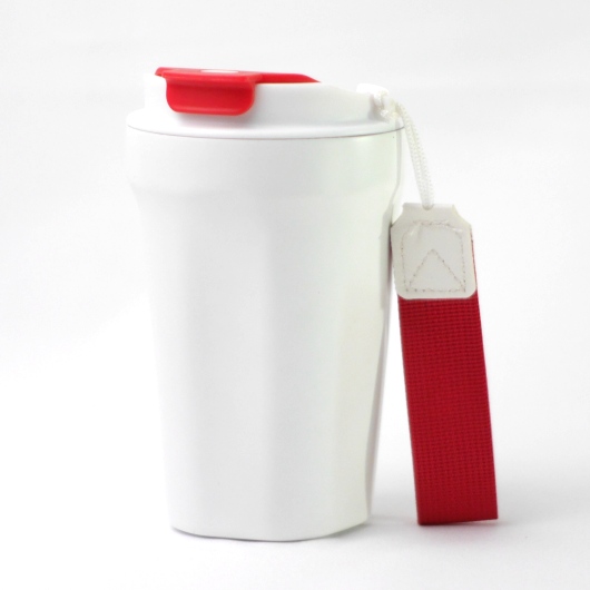 Термочашка JESSO, металл с ручкой для вашего лого