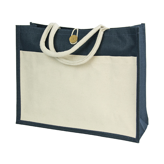 Сумка ламинированная с большим карманом HANNA с логотипом 45x35x15 см