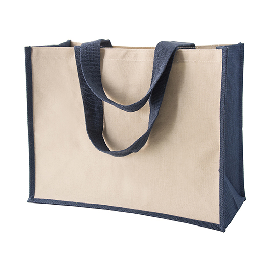 Сумка джутовая LaPalma с боковой частью из конваса 42х19х33 см с Вашим лого