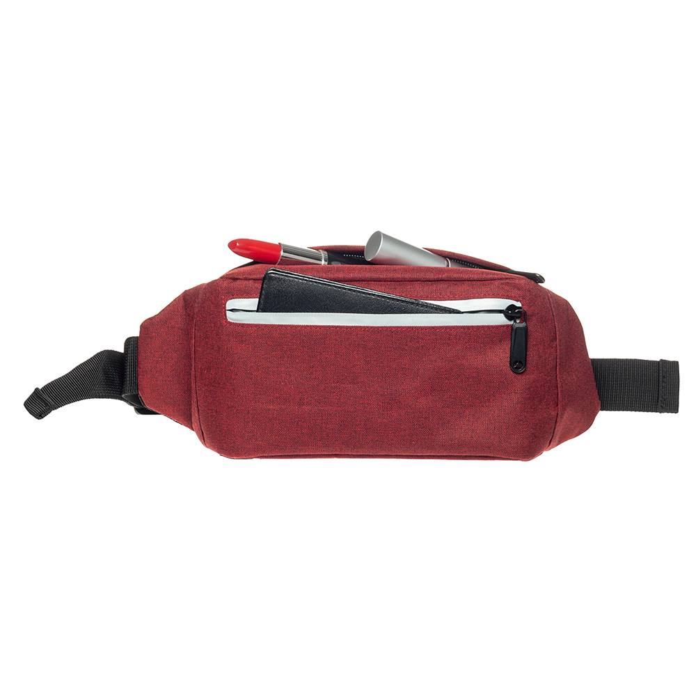 Сумка поясная (бананка) со светоотражающей молнией для печати вашег лого