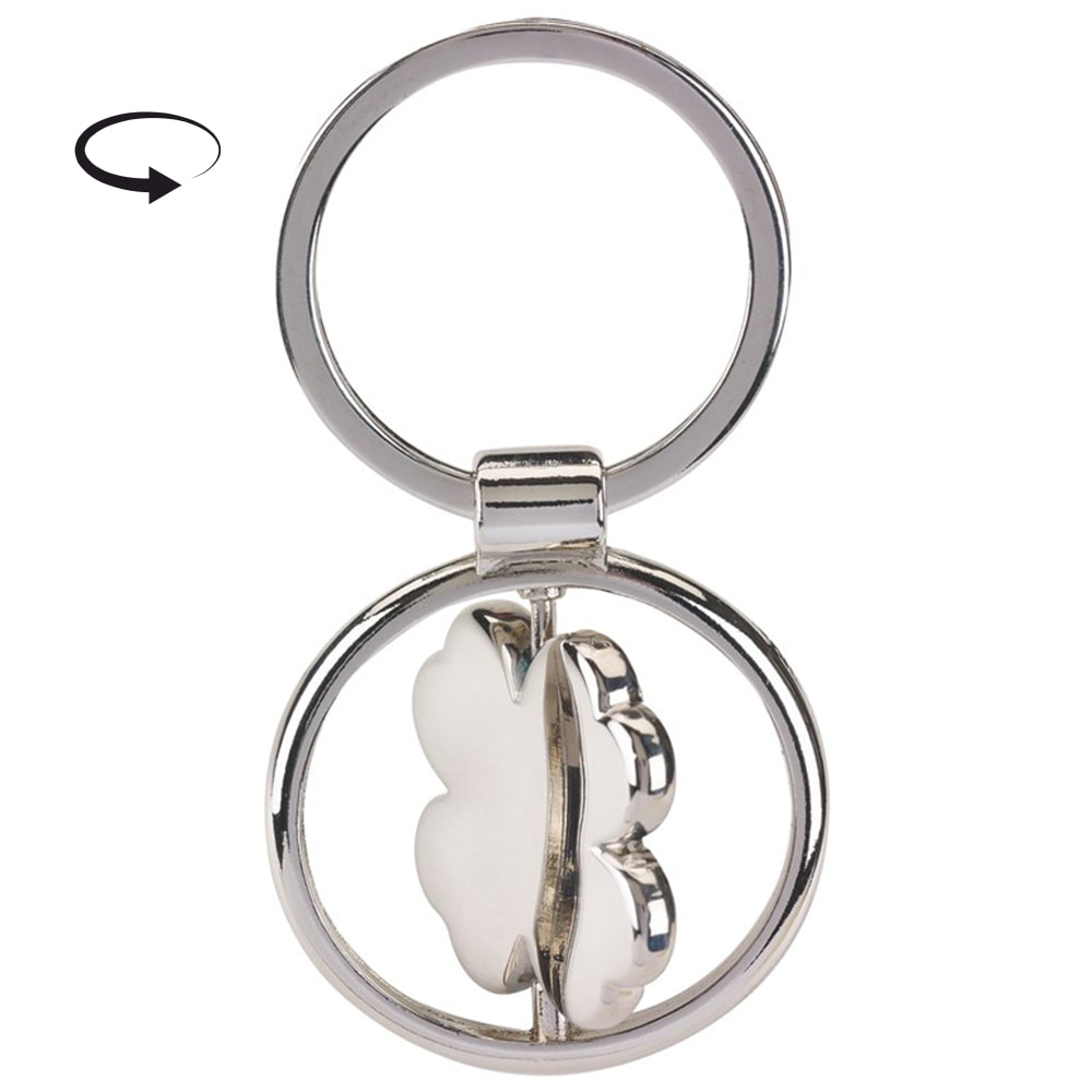 Брелок 'Клевер' металлический поворотный под ваш логотип