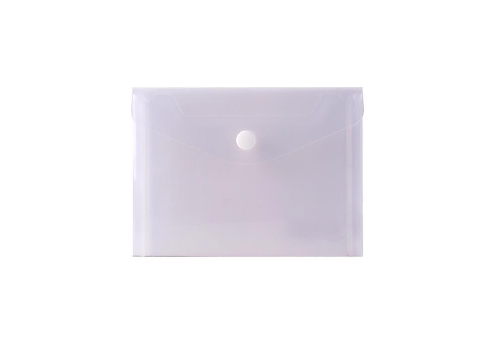 Папка-конверт А6 прозрачная на кнопке с логотипом