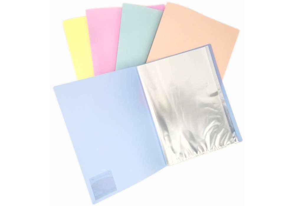 Папка пластиковая глянцевая А4 Optima  с 30 файлами 10 мм с печатью логотипа