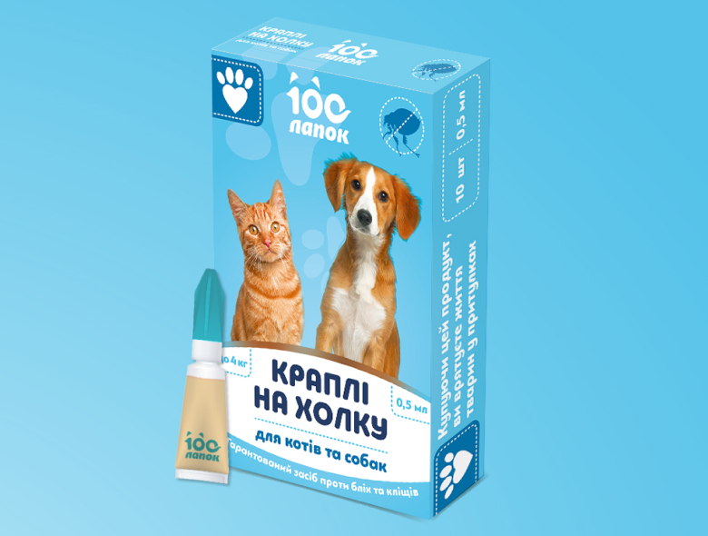 Упаковка для капель &quot;100 лап&quot;