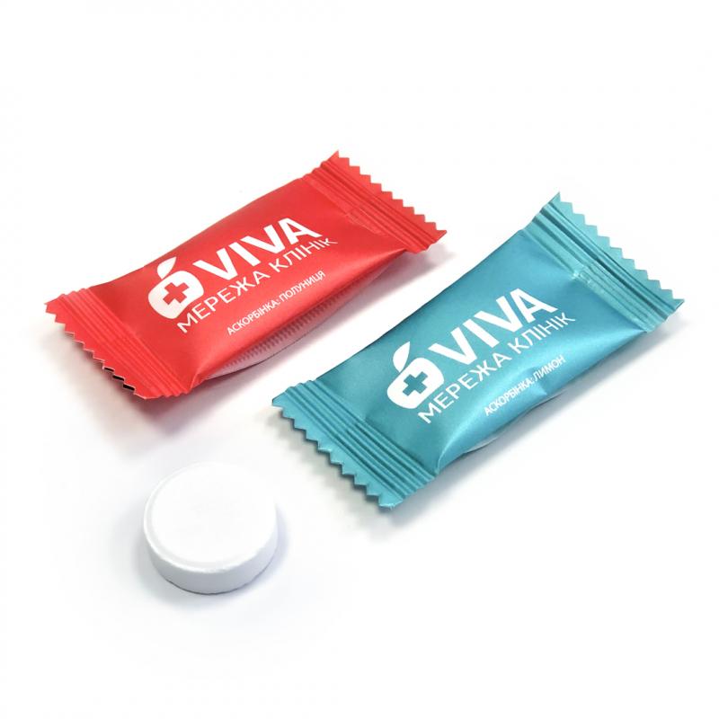 Аскорбінка 62х30х7 мм з логотипом 3 г