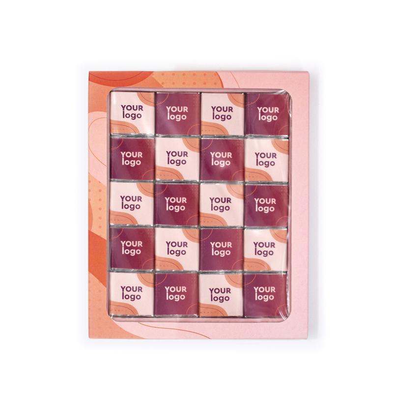 Шоколадный набор с логотипом 100 г Крышка-дно