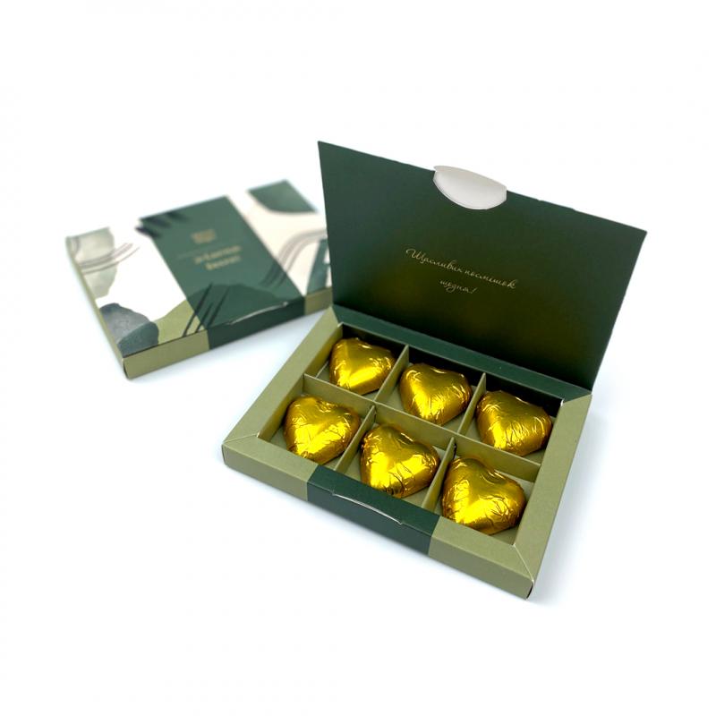 Шоколадный набор Сердца с логотипом 45 г