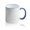 Кружка з кольоровою ручкою та облямівкою з логотипом Фото 2