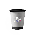 Бумажный стаканчик черный двухслойный 175 мл под нанесение лого