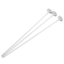 Пластиковая палочка раздельная с насадкой белая 32 см