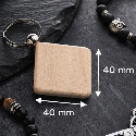Брелок деревянный, квадрат под логотип 40х40мм Фото 6