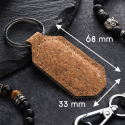 Брелок для ключей пробковый с кольцом овальный 32мм 68х33мм с брендированым лого Фото 6