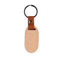 Брелок деревянный овальный 60х30мм с логотипом Фото 3