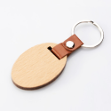 Брелок дерев'яний овальний 56х37мм під брендування вашим логотипом Фото 5