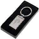 Брелок металлический прямоугольный с коробкой для индивидуального логотипа Фото