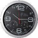 Настенные часы пластиковые Optima CHRONO с термометром и гигрометром с вашим лого 30 см