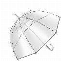 Зонт купольный BELLEVUE прозрачный с вашим логотипом