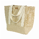 Сумка Saba из ламинированного елочного джута на замке 50x38x16 см с логотипом