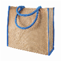 Сумка хозяйственная IVONA из джута с ручками и ламинацией 40х15х35 см с лого