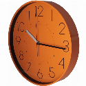 Часы настенные пластиковые Optima FLASH оранжевый с логотипом 31.5 см Фото 4