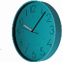 Часы настенные пластиковые Optima FLASH бирюзово-синий с логотипом 31.5 см Фото 3